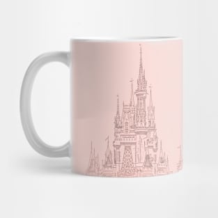 Rose Gold Magic Castle Carving Mug